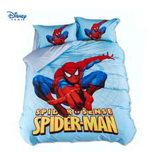 Spiderman comforter bedding sets queen full twin size 100% cotton 3d disney bed linens boy teens 3/4/5pcs blue quilt cover 500tc 2024 - buy cheap