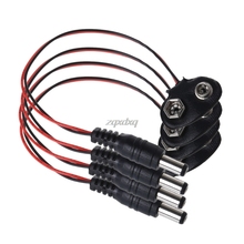 4 pcs 9V PP3 Power Cable Battery Clip With 2.1mm ID X 5.5mm outer DC Plug End Whosale&Dropship 2024 - купить недорого