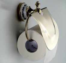 Luxury Gold Color Brass Bathroom Toilet Paper Roll Holder Bathroom Fitting Wba251 2024 - buy cheap