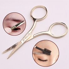 Stainless Steel Makeup Eyebrow Trimmer Scissors Cutter Hair Eyelash Remover Rose gold Trimmer Makeup Tools Women Beauty Tools 2024 - buy cheap