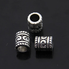 Бусины-шармы серебряные в античном стиле, размер 5 мм, 50 шт./лот 2024 - купить недорого