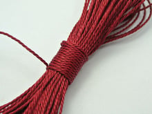 50 Meters Burgundy Waxed Polyester Twisted Cord String Thread Line 1mm 2024 - buy cheap