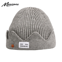 Twill Children Beanies Caps Knitted Wool Cap Winter Hat Child Beanie Turban Headwear Stripes Sombrero Dark Colors Hedging 2024 - buy cheap