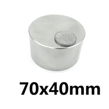 1pcs 70 x 40mm Powerful Super Strong Rare Earth Neodymium Disc Magnets 70x40 mm n35 Small Round Magnet 70*40 2024 - buy cheap