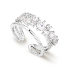 Real austriaco cristales marca AAA Zirconia Micro incrustaciones anillo de moda para mujeres nueva venta caliente redondo Se-136568 2024 - compra barato