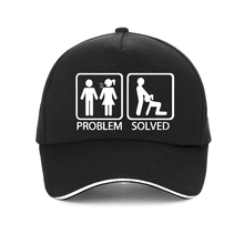 Problem Solved cap Humor Inspired Design baseball Caps letter Print 100%cotton dad hat Unisex adjustable snapback hats gorras 2024 - buy cheap