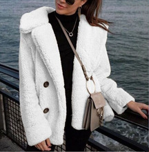 plus size fleece faux fur jacket coat women overcoat veste fourrure winter pockets thick teddy coat female soft plush 2024 - buy cheap