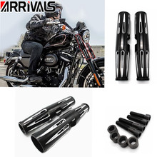 Motorcycle Black 39mm Narrow Glide Long Fork Shrouds Boot Cover For Harley Sportster XL 1200 883 2004-2013 2024 - buy cheap