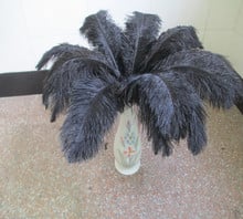 10pcs 10-12 inches (25-30cm) beautiful high quality black ostrich feathers wedding decoration 2024 - buy cheap