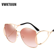 VWKTUUN Steampunk Sunglasses Clear Lens Glasses Oversized Vintage Square Glasses Men Women Luxury Brand Designer Eyewear UV400 2024 - buy cheap