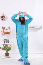 Kigurumi Cartoon Blue Cookie Monster Onesies Adult Pajamas Animal Christmas Sleepwear Cosplay Costumes Unisex Sleepsuit Pyjamas 2024 - buy cheap