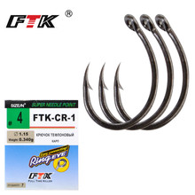 FTK Barbed Hook  Size2#/6Pcs Size 4#/7Pcs Size6#/6Pcs Size8#/9Pcs Super Needle Point and hook eye Carp Hooks Fishing Tackle 2024 - buy cheap