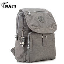 TEGAOTE Small Backpack for Teenage Girls Mochila Feminina Women Backpacks Female Solid Nylon Casual Travel Bagpack Sac A Dos 2024 - buy cheap