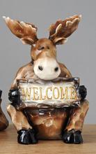 Welcome to deer furnishing pieces home decoration open shop opening gift counter shoe cabinet restaurant sculpture art crafts 2024 - buy cheap