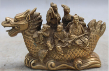 Estátua do barco de dragão s0116 marcas, metálico e metálico chinês, ideal para sentar e sentar 2024 - compre barato