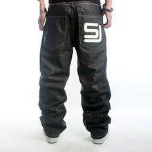 Pantalones vaqueros holgados de estilo Hip Hop para hombre, pantalones de Skateboard holgados de talla grande 30-46, estilo Rap de gran tamaño 2024 - compra barato
