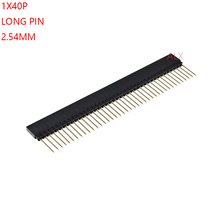 5PCS 1x40 PIN single Row Straight FEMALE PIN HEADER 2.54MM PITCH pin long 12MM Strip Connector Socket 1*40 40 PIN 40P pc104 2024 - buy cheap