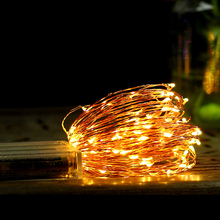 Tira de luces LED impermeables con pilas, guirnalda de Navidad, decoración de fiesta, boda, luces de hadas intermitentes, 3x AA 2024 - compra barato