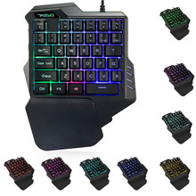 G30 Wired Gaming Keyboard with LED Backlight 35 Keys One-handed Membrane Keyboard Gaming Keyboards Mini Keypad YE4.9 2024 - buy cheap