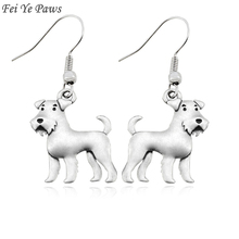 Винтажные серьги-подвески серебряного цвета Airedale Terrier & Schnauzer Dog Bijoux Femme длинные большие серьги для женщин модные украшения 2018 2024 - купить недорого