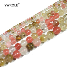 Wholesale Watermelon Round Natural Crystal Beads  Stone Beads For Jewelry Making DIY  Bracelet Necklace 4/6/8/10mm Strand 15'' 2024 - buy cheap