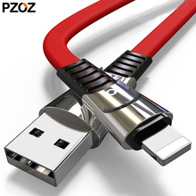 Зарядный кабель PZOZ для iphone Xs Max, металлический сплав цинка, Usb, быстрая зарядка для iphone X, 8, 7, 6 s, 6 s, короткий шнур, мобильный телефон, кабель 2024 - купить недорого
