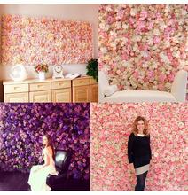 60x40cm Artificial Silk Hydrangea Rose Flower Wall Panels for Wedding Backdrop Centerpieces Party Decorations   Wed 2024 - buy cheap