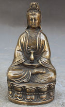 16CM Chinese Buddhism Bronze Copper Kwan-Yin Guan Yin GuanYin Buddha Statue 2024 - buy cheap