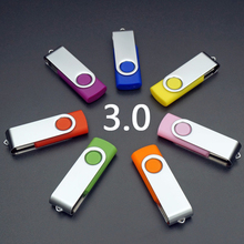 Pen drive usb 3.0 giratório colorido, pen drive 8gb 16gb 32gb 64gb cartão de memória flash 128gb 1tb 2tb presente 2024 - compre barato