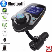Kingslims Car Wireless Bluetooth FM Transmitter Handsfree Audio Receiver MP3 Radio Adapter Car Kit USB Charger Car MP3 Player 2024 - buy cheap