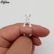 Elfin Wholesale Vintage Adjustable Bull Terrier Ring Men Fashionable Cute Jewellery Rings For Women Anillos Mujer Warcraft 2024 - buy cheap