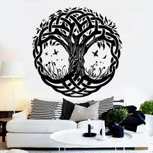 Lush Large Tree Vinyl Wall Decal Tribe Symbol Tree of Life Nature Butterflies Stickers Murals Creative Home Decor Unique  LC1013 2024 - buy cheap