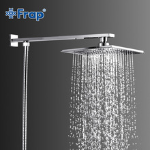 FRAP Hot Selling 205*205mm ABS shower head with stainless steel  arm top water saving Overhead rain shower F2406 2024 - buy cheap