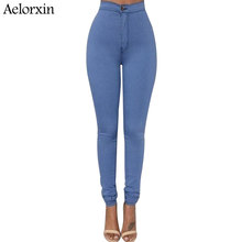 Slim Jeans For Women Skinny High Waist Jeans Woman Blue Denim Pencil Pants Stretch Waist Women Jeans Black Pants Calca Feminina 2024 - buy cheap