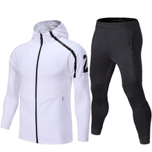 Traje deportivo de invierno para hombre, Sudadera con capucha para correr, chaquetas de manga larga, chándal de fútbol, traje de entrenamiento, trajes de fútbol, 2020 2024 - compra barato