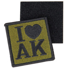 Brazalete bordado en 3D I Love Ak, táctica militar, insignia de moral de las fuerzas especiales, insignia, ropa, sombrero, chaqueta, parche 2024 - compra barato