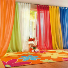 2015 New colorful voile curtains for home,100% Polyester window curtain for the bedroom 2024 - buy cheap