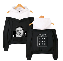 Post Malone Fashion Printed Off Shoulder Hoodies Women Long Sleeve Hooded Sweatshirt 2019 Hot Sale Casual Streetwear Clothes 2024 - buy cheap