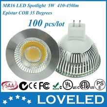 35 Degrees Beam Angle COB LED Spot Light Bulbs gu5.3 mr16 LED 5 Watt 12 Volt 4000K Daylight White Free Fedex+100pcs 2024 - buy cheap