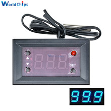 Módulo de termostato W1218 DC 12V pantalla Digital controlador de temperatura pantalla azul Sensor impermeable-20 ~ 100 grados 2024 - compra barato