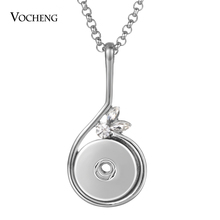 2019 New Ginger Snap Button Water Drop Pendant Metal Snaps Necklace fit 18/20mm Snap Button Charms Vocheng Snap Jewelry NN-726 2024 - buy cheap