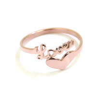 Rose Gold Heart Name Ring Titanium Steel Letter Rings Custom Personalized Love Heart Ring for Women Best Friends Wedding Gift 2024 - buy cheap