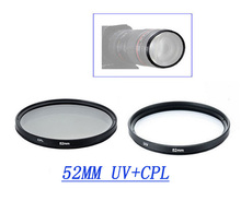 52MM UV + CPL Filter set kit for NIKON D7000 D7100 D5000 D5100 D5200 D3300 D3200 D3100 D3000 18-55 lens protector DSLR Cameras 2024 - buy cheap