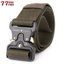 Brand Men Canvas Military Tactical Belt Army Automatic Buckle Belt Training Waistbelt Molle Nylon Belt Adjustable Belts 2024 - buy cheap