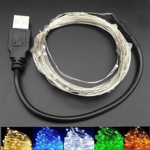 10M 100leds Silver Wire USB LED String lights Holiday lighting For Fairy Christmas Wedding Party Decoration 2024 - buy cheap