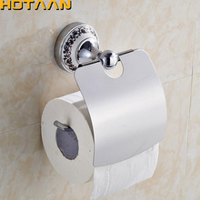 Free Shipping Wall Mounted Toilet Paper Holder Bathroom Stainless Steel Roll Paper Holders With Cover Chrome Bathroom hardware 2024 - buy cheap