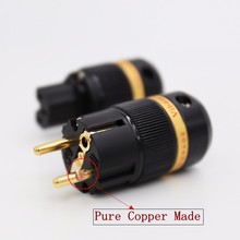 Viborg-conector de clavija de cobre puro chapado en oro de 24K, Conector de clavija hembra IEC, DIY, Cable de alimentación, VE501G + VF501G, 99.99% 2024 - compra barato