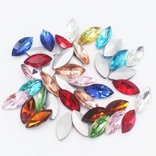 Mix Color 30pcs Horse eye Shape Pointback Stones Beads Crafts Gems Shiny Crystals Strass Trim Sewing Rhinestones for Clothes 2024 - buy cheap