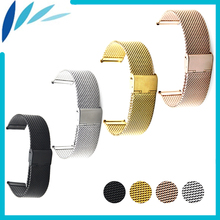 Pulseira de relógio de aço inoxidável 22mm, pulseira para vecção luna/meridian, com fecho em gancho, pulseira em prata e ouro rosa preto 2024 - compre barato