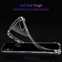 Полная защита противоударный ТПУ силиконовый чехол для iPhone X XS XR XS Max 8 7 6 6S Plus Прозрачный чехол для iPhone 11 Pro 2024 - купить недорого